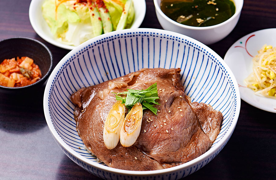 リブロースのすき焼き丼